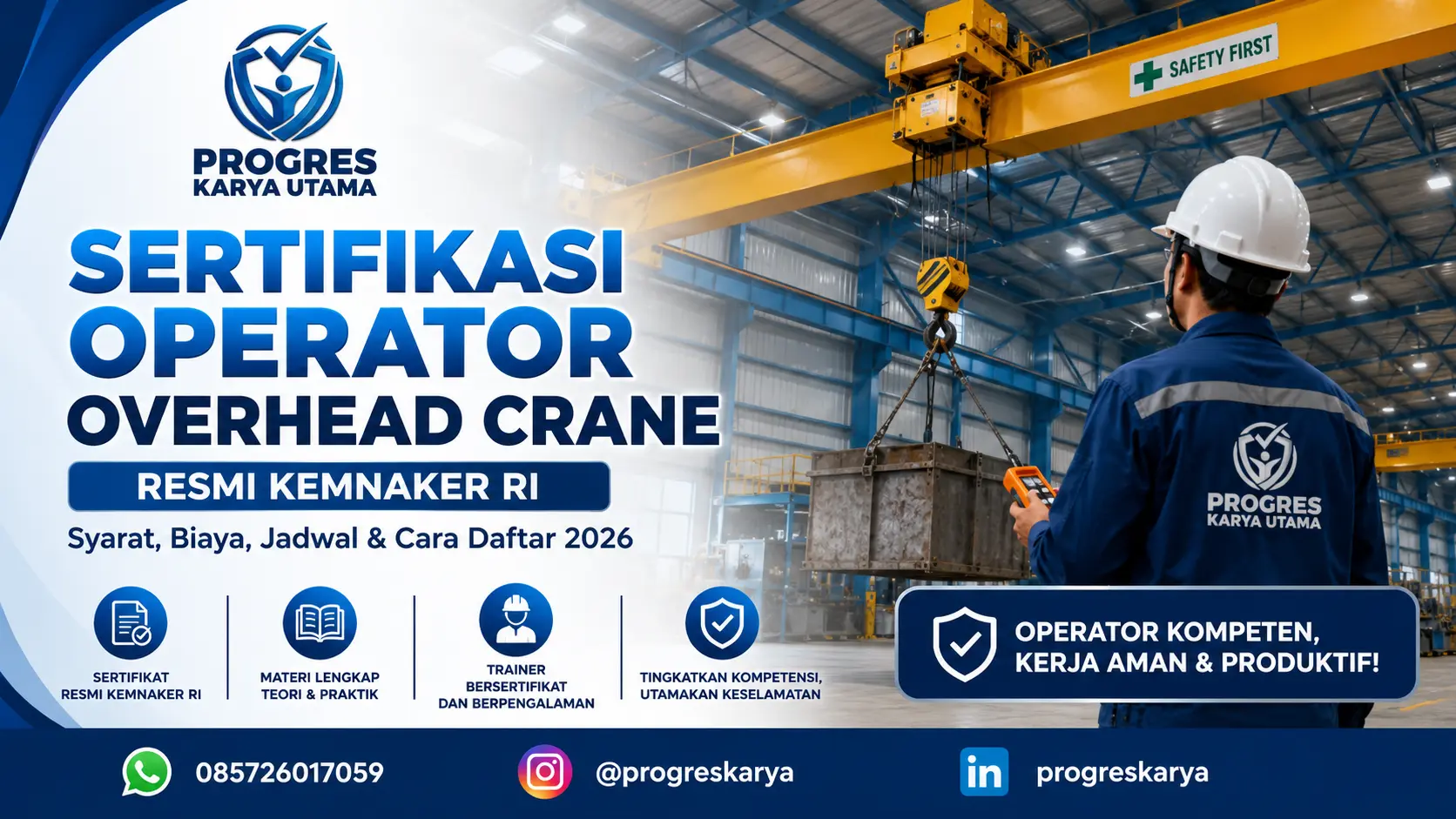 Sertifikasi Operator Overhead Crane Resmi Kemnaker